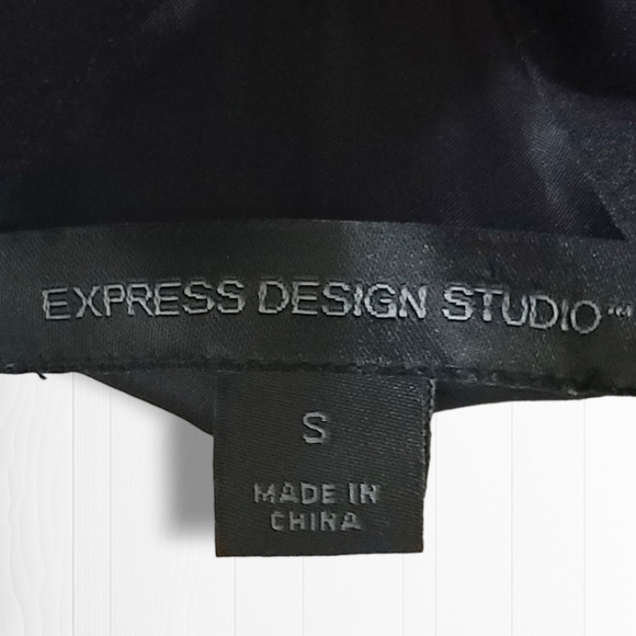 Express Design Studio Women's Black Speckled V-Neck Silk Camisole Top Size Small - Picture 11 of 12